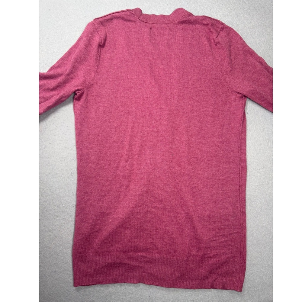 Abercrombie‎ Fitch Pink Cardigan Sweater Womens XXS Embroidered Moose Pockets - Picture 2 of 10
